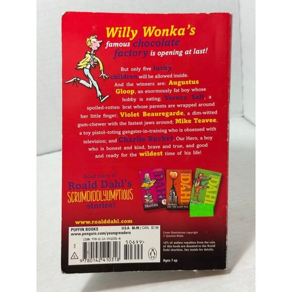 Charlie and the Chocolate Factory by Roald Dahl Golden Ticket 1998 - Picture 10 of 16